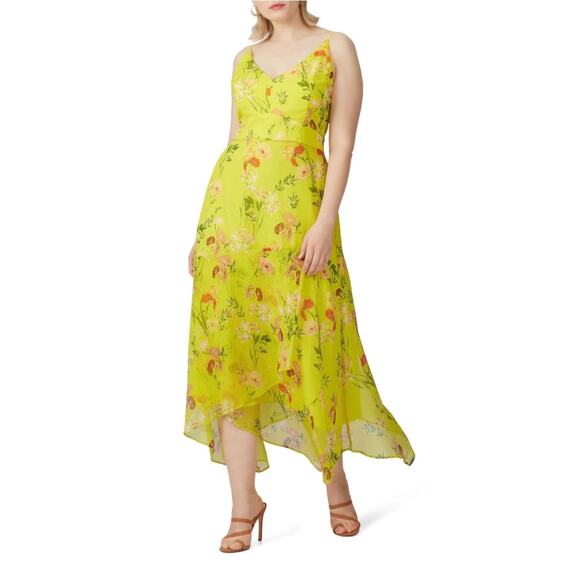Harlyn Yellow Floral Printed V neck Dress XS - Picture 1 of 15